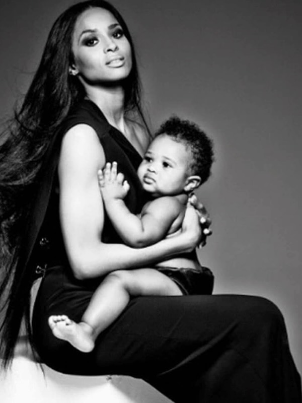 A nostalgic image of Ciara posing with one of her kids. | Source: Instagram/ciara