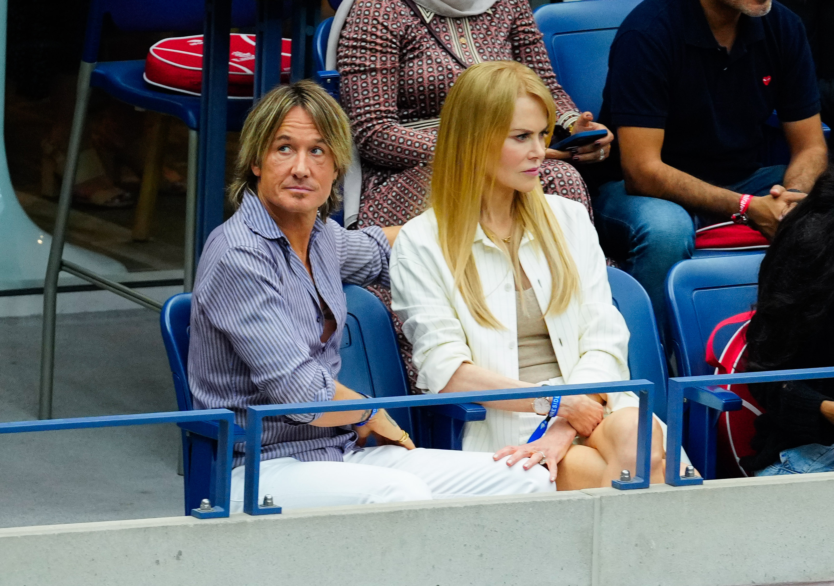 Keith Urban and Nicole Kidman watch the men’s final at the 2023 US Open in in New York City on September 10, 2023 | Source: Getty Images