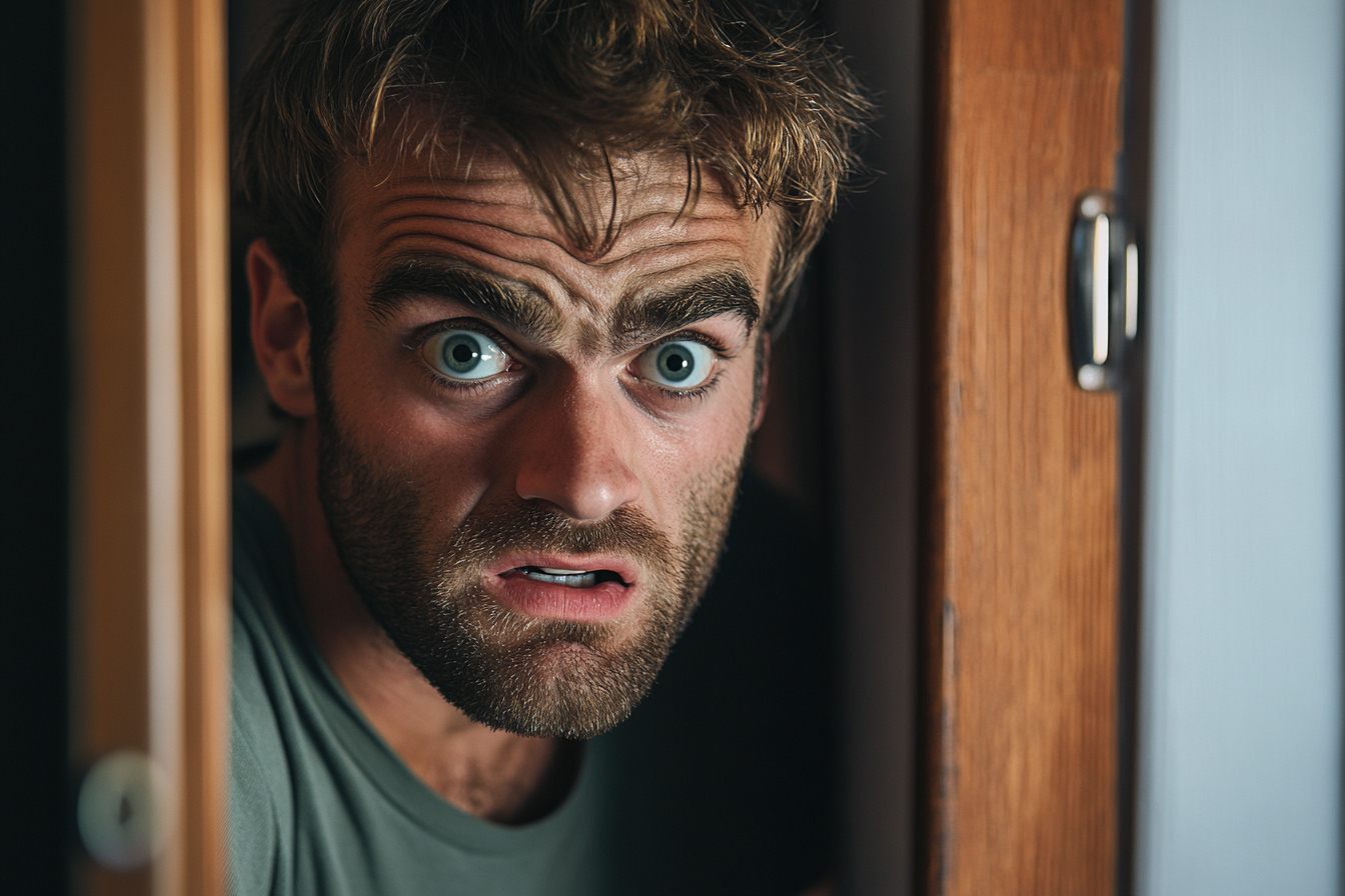 A man standing in a doorway | Source: Midjourney