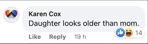 A person's comment on Ben Stiller, Ella Stiller, and Christine Taylor's picture | Source: facebook.com/peoplemag