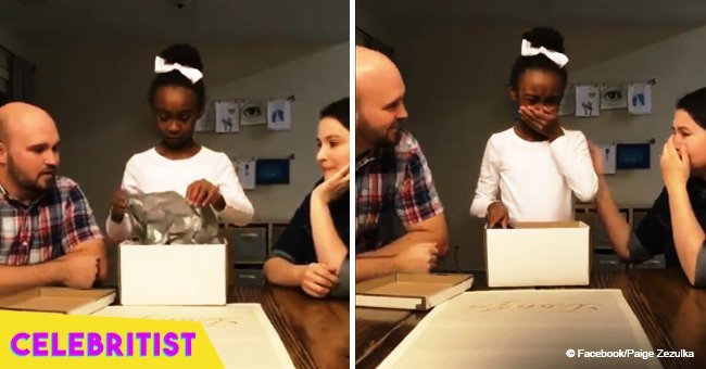 Little girl breaks down in tears after seeing gift on her birthday