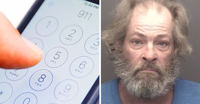 Daniel Schroeder's photo as he was arrested for 911 hotline misuse. | Source: Shutterstock | Twitter.com/nypost