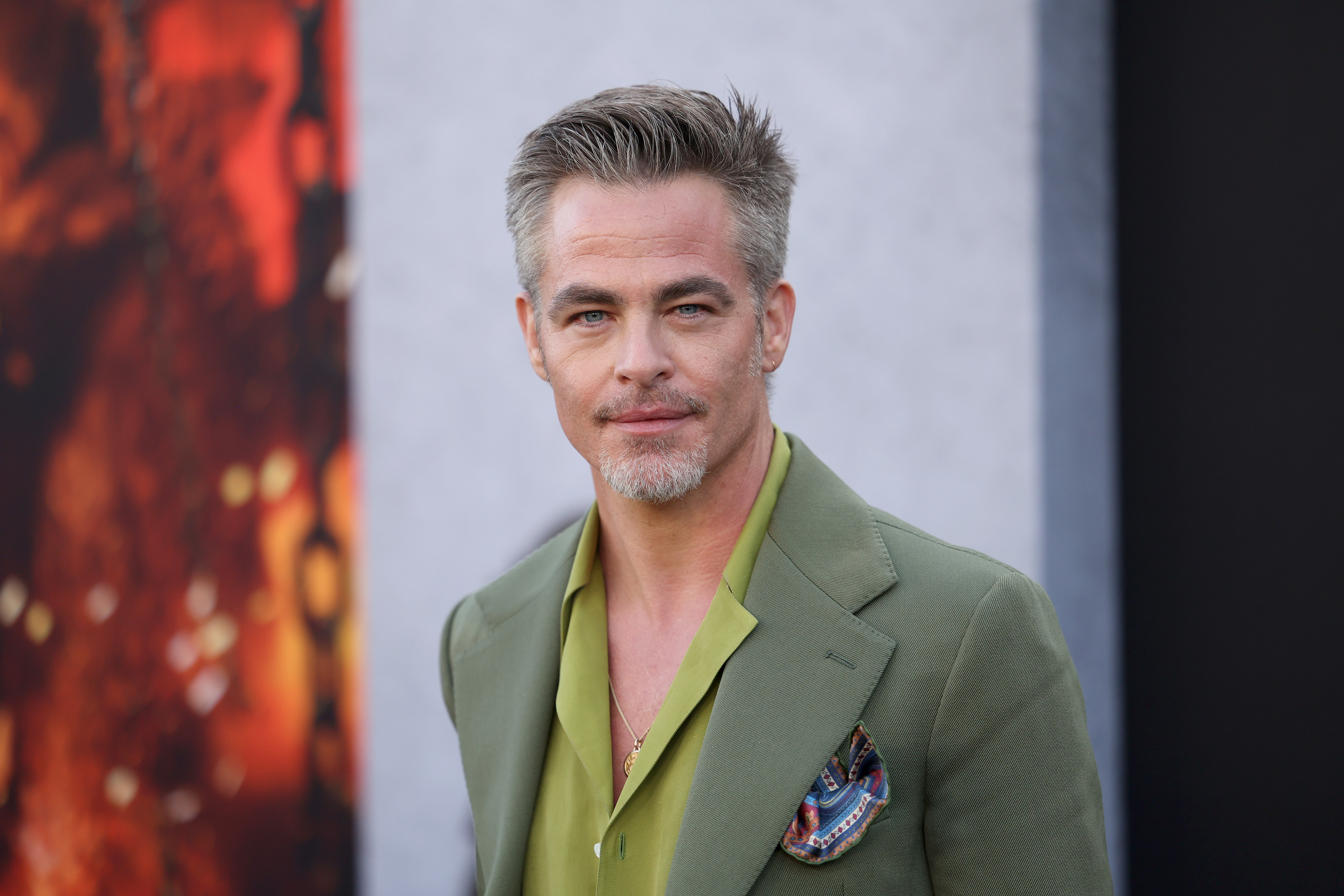 Chris Pine during the Los Angeles Premiere of Paramount Pictures' and eOne's "Dungeons & Dragons: Honor Among Thieves" at the Regency Village Theatre on March 26, 2023 in Los Angeles, California. | Source: Getty Images