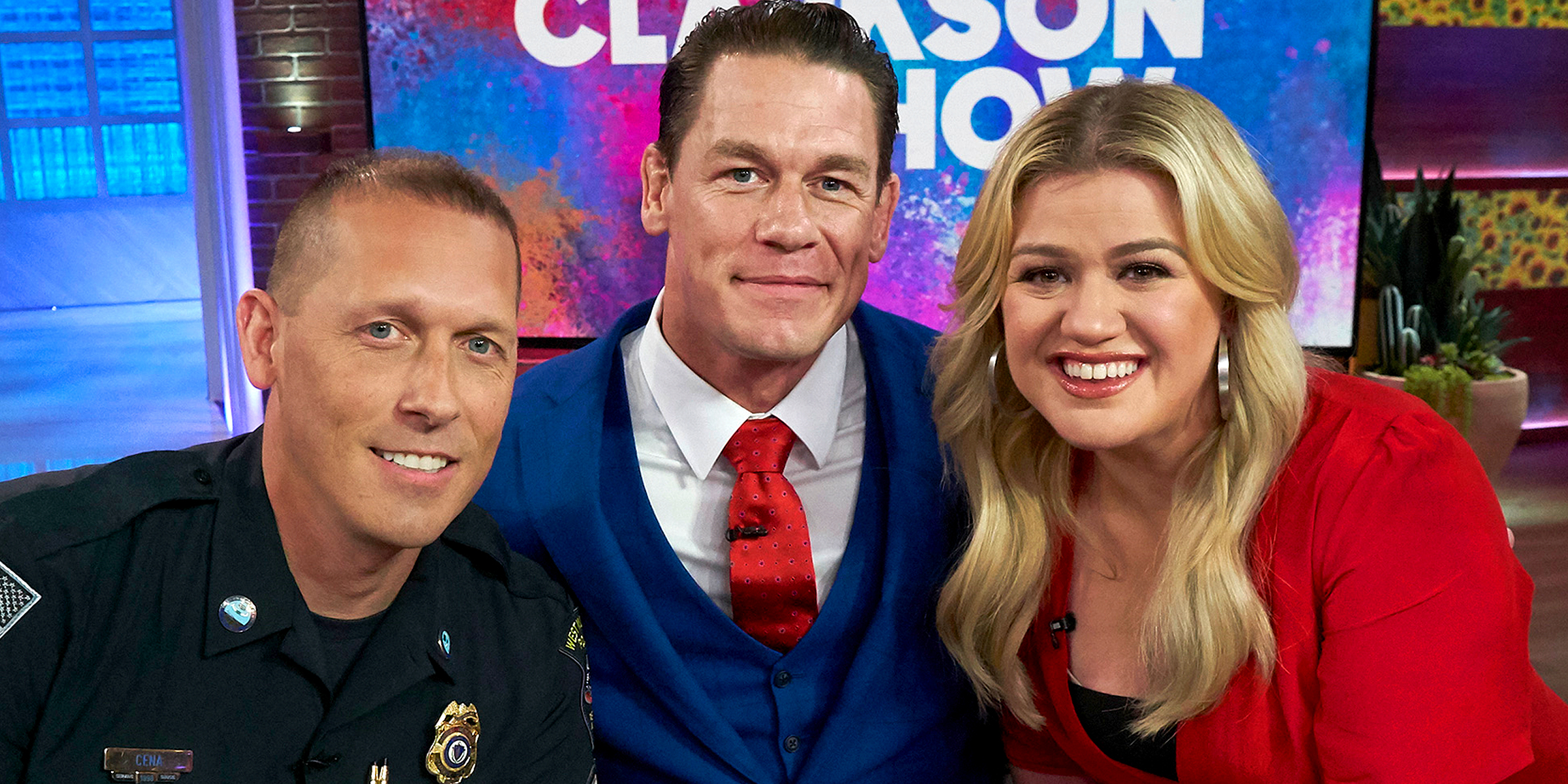 Daniel Cena, John Cena, and Kelly Clarkson. | Source: Getty Images