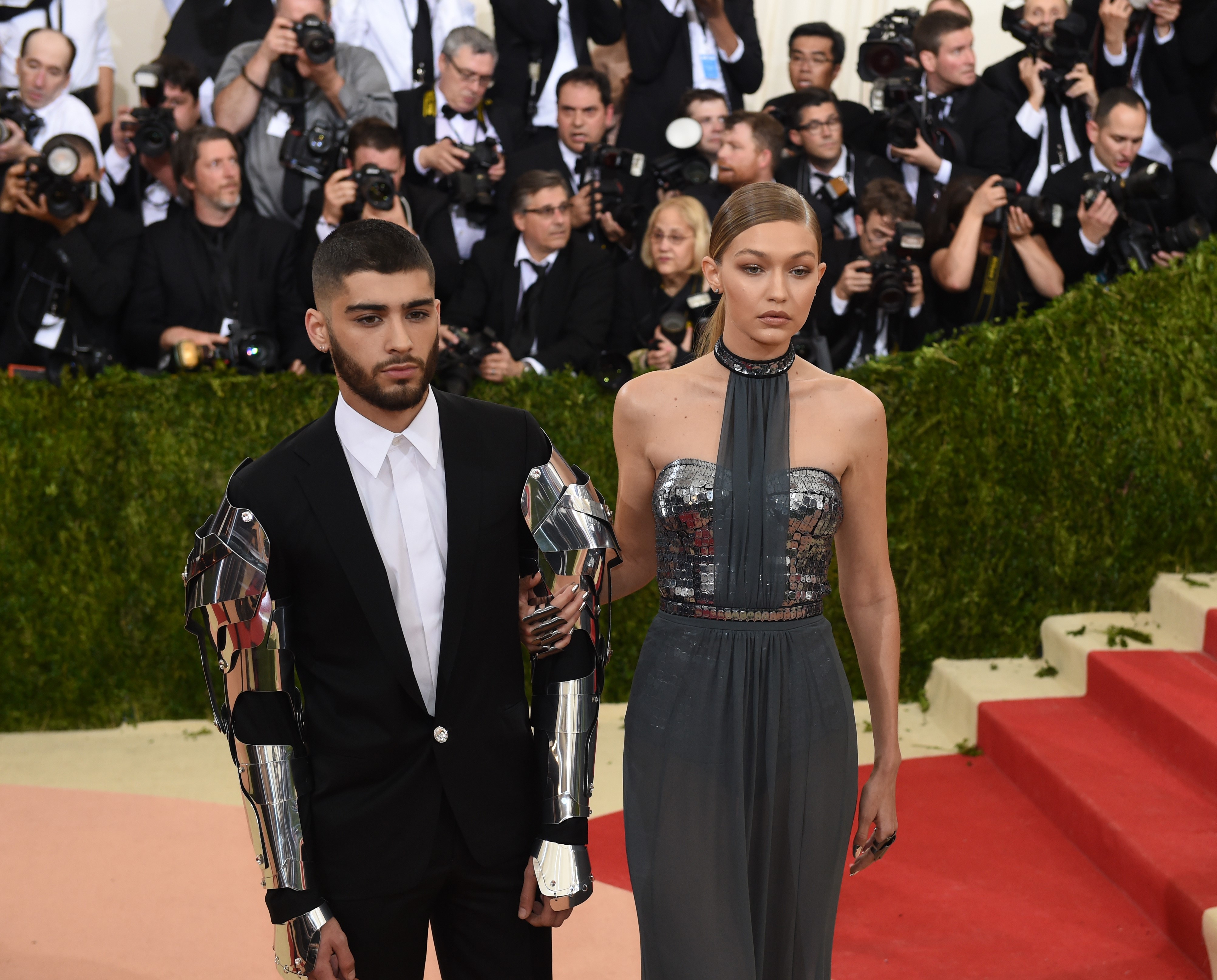 Zayn Malik and Gigi Hadid at the Met Gala red carpet in 2016 | Source: Getty Images