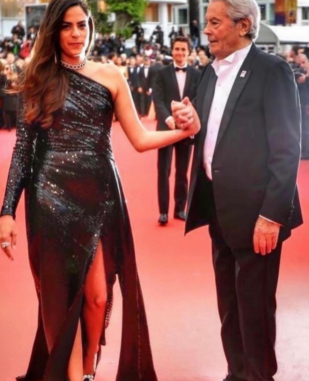 Anouchka and Alain Delon attend an event, from an Instagram post dated, May 14, 2024 | Source: Instagram/anouchkadelon/