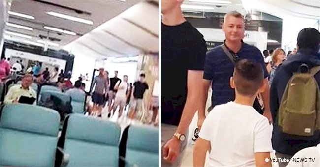 Divorced mom takes kids on vacation when suddenly son sees his father in the airport