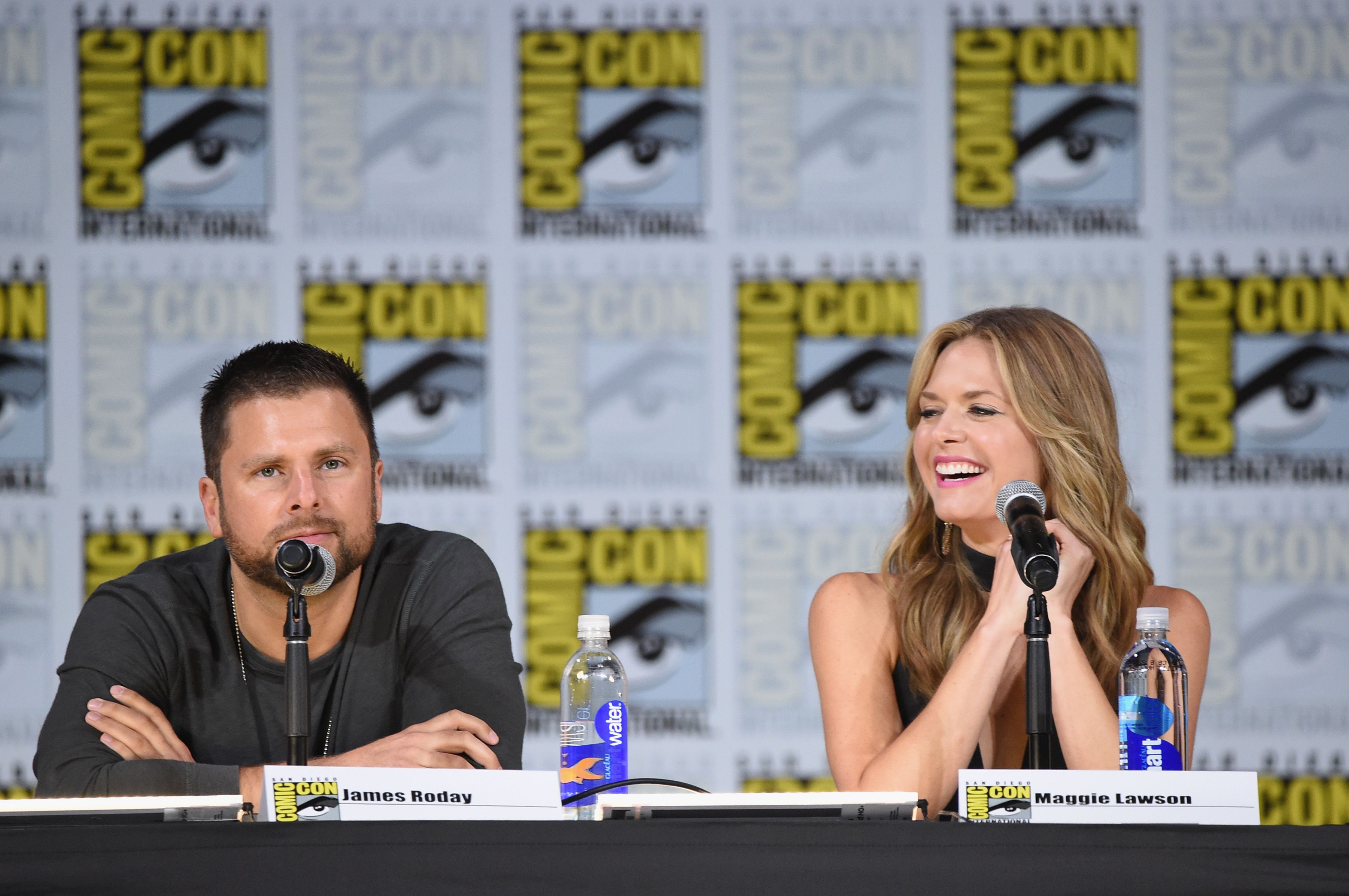 James Roday and Maggie Lawson during Comic-Con International 2017 at San Diego Convention Center on July 21, 2017, in San Diego, California. | Source: Getty Images