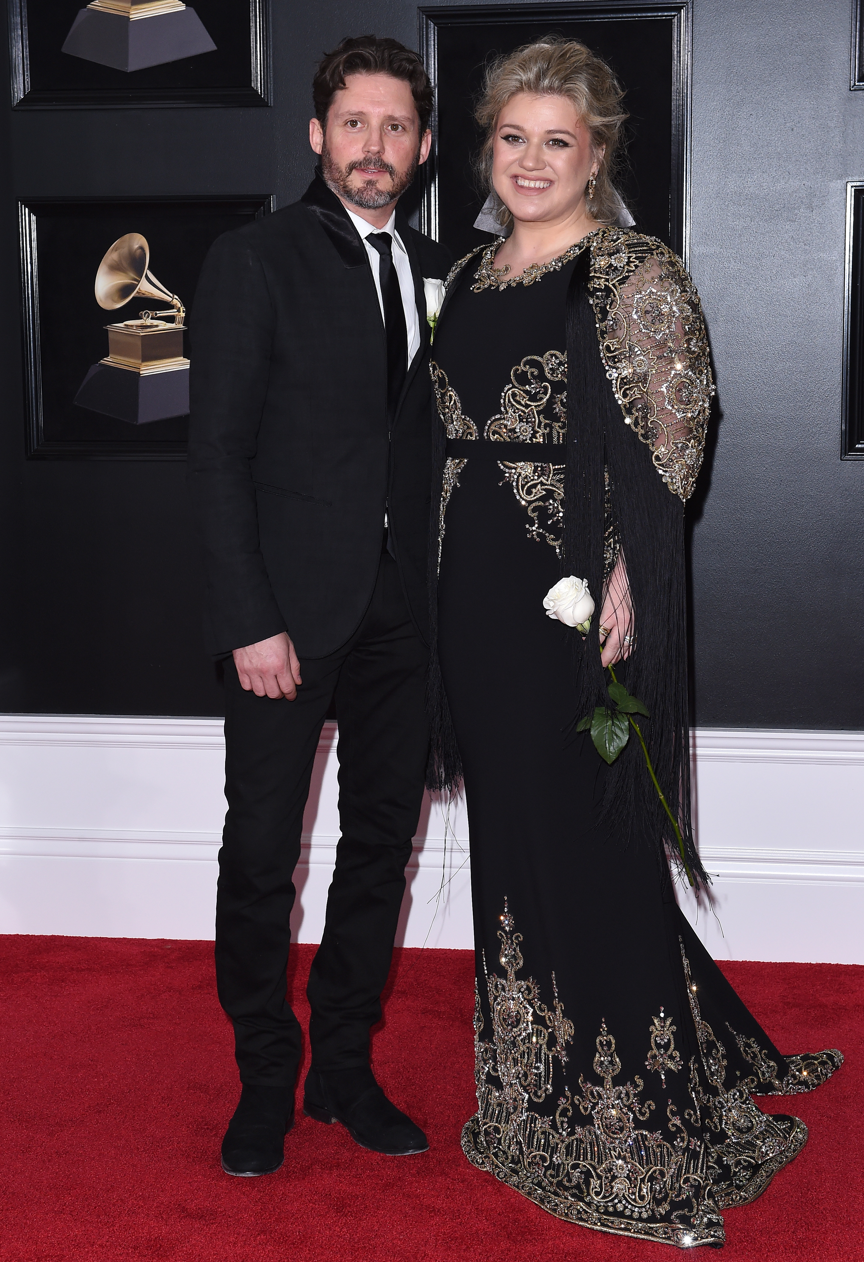 Kelly Clarkson and Brandon Blackstock at the 60th Annual Grammy Awards at Madison Square Garden on January 28, 2018 | Source: Getty Images