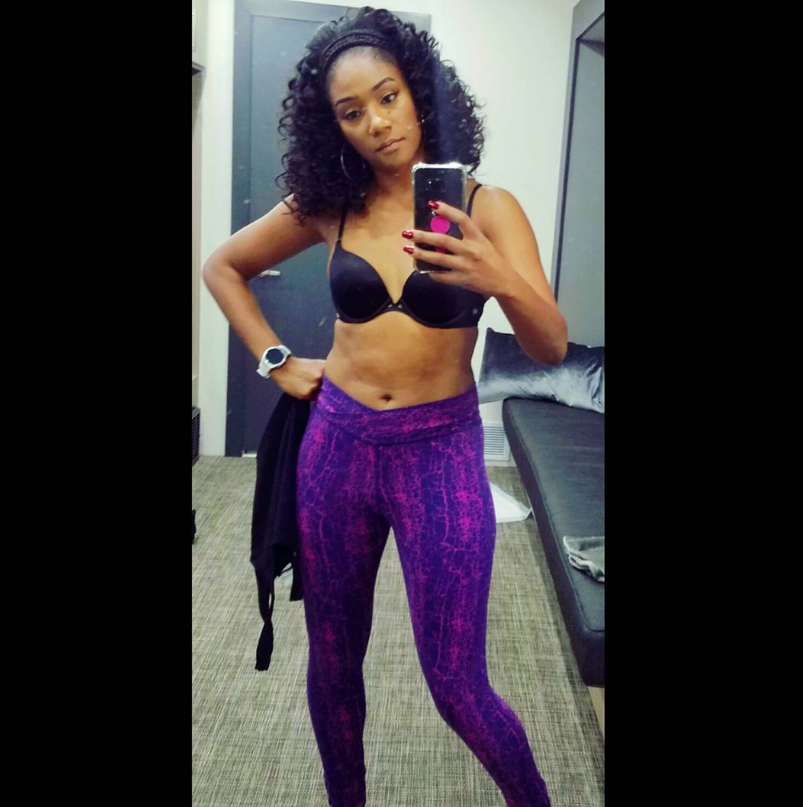 Tiffany Haddish in athletic clothes on August 19, 2016 | Source: Instagram/tiffanyhaddish