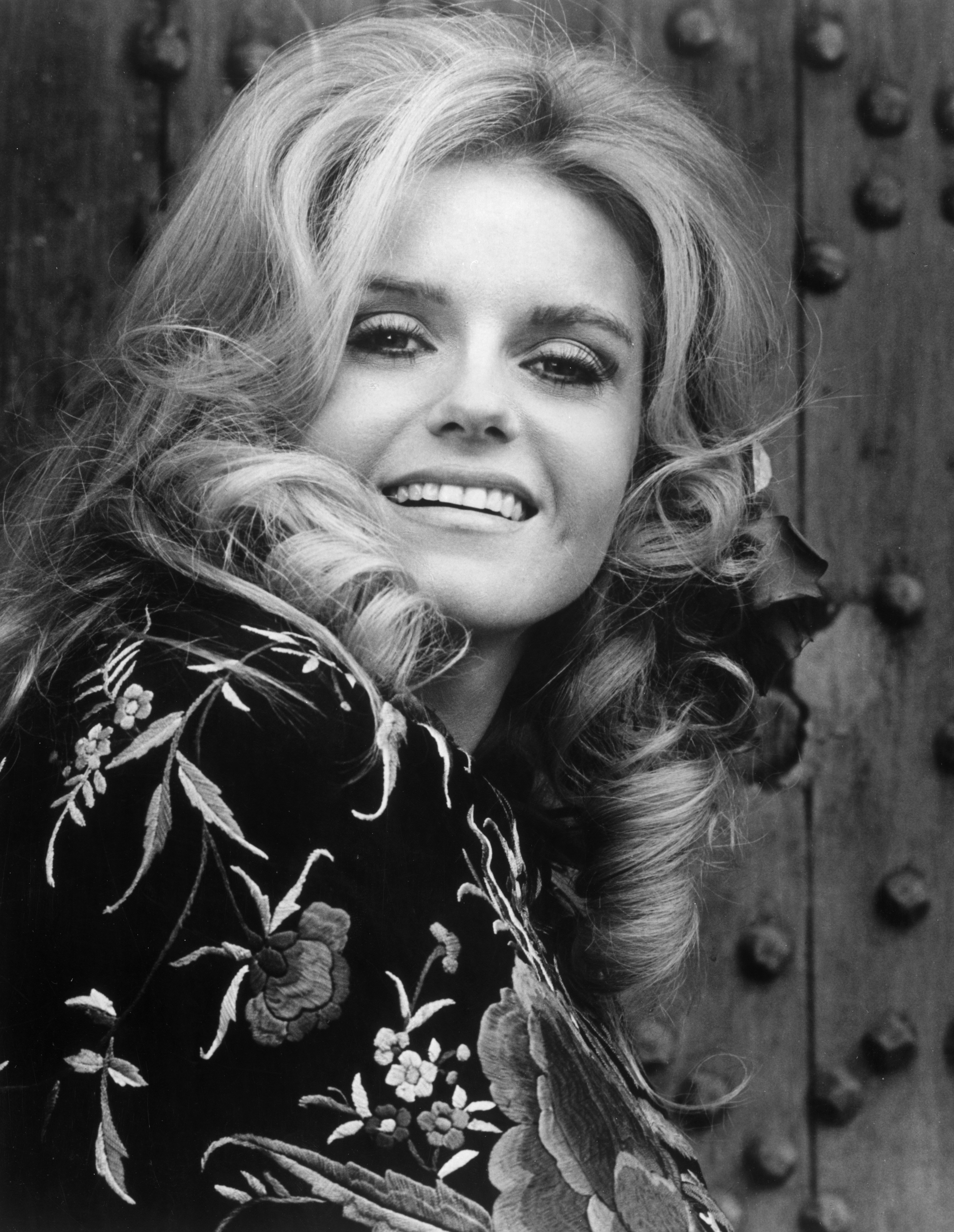 Sharon Farrell posing in a black and white headshot in 1965 | Source: Getty Images