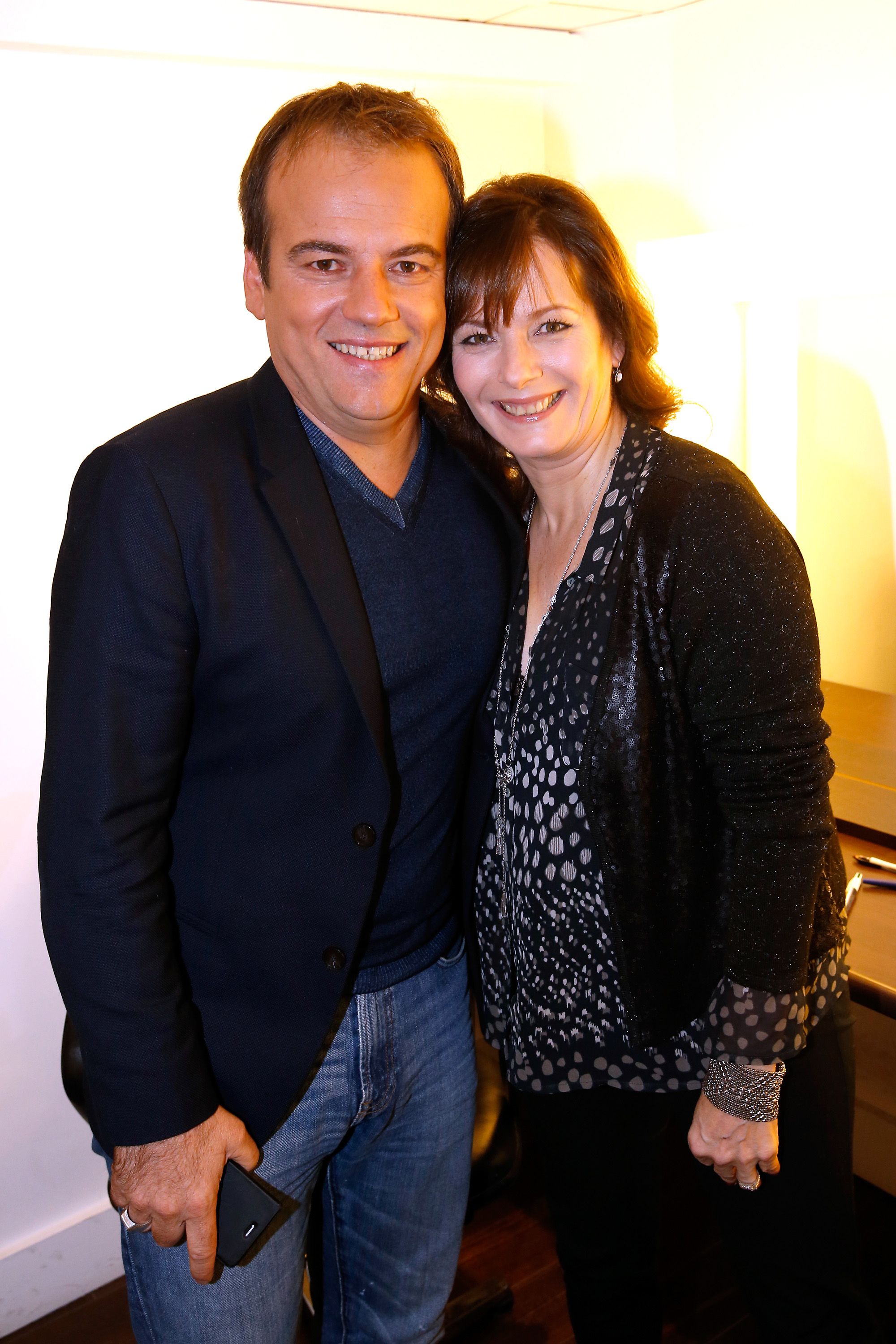 Stéphane Henon et Cecilia Hornus au Pavillon Gabriel le 21 décembre 2015 à Paris, France. | Photo : Getty Images