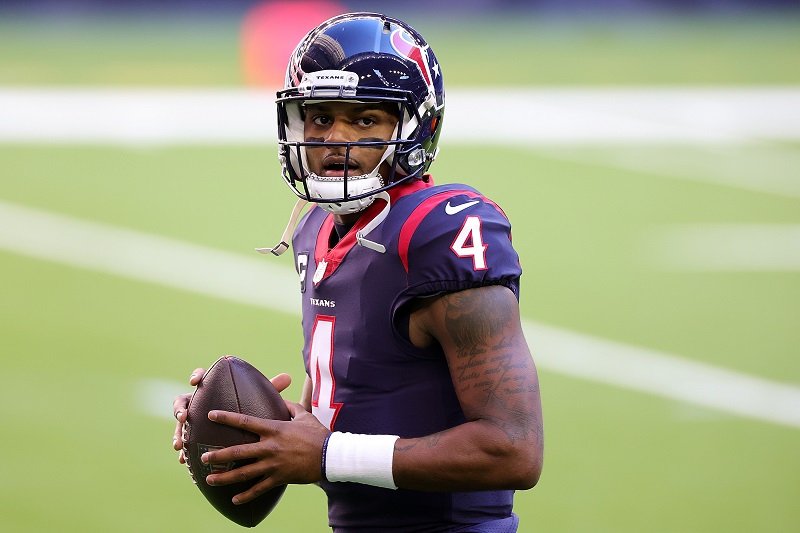 October 6, 2019: Deann Watson, mother of Deshaun Watson, enters the field  as an honorary captain prior to an NFL football game between the Houston  Texans and the Atlanta Falcons at NRG