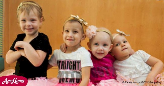 4 young girls who beat cancer reunite to pose for a heartwarming photo