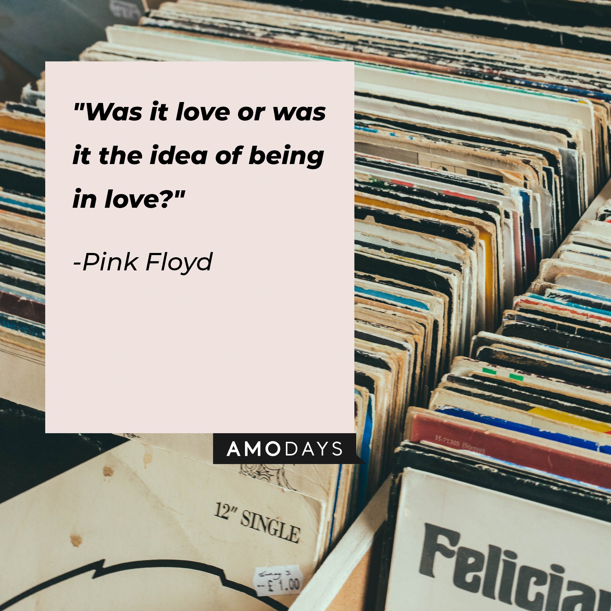 Pink Floyd's quote: "Was it love or was it the idea of being in love?" | Image: AmoDays