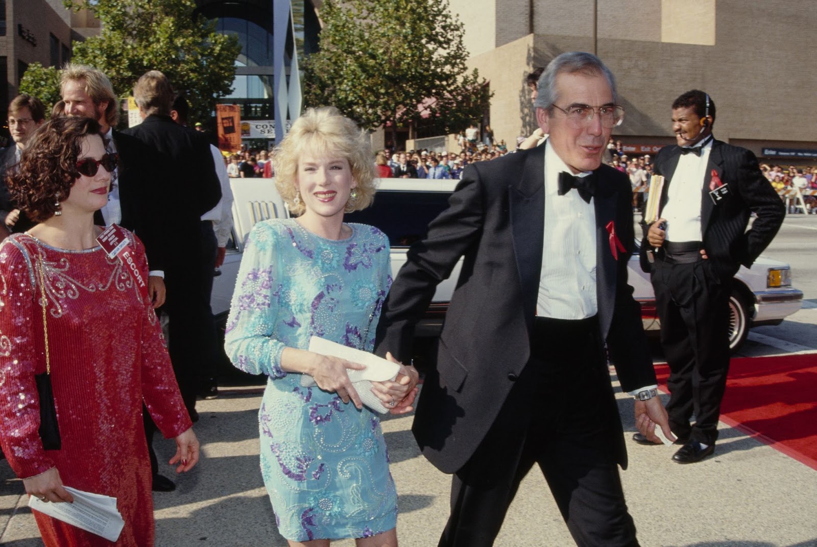 The actress and her husband, actor Jerry Lacy, at the Emmy Awards on August 25, 1991, in Pasadena, California. | Source: Getty Images