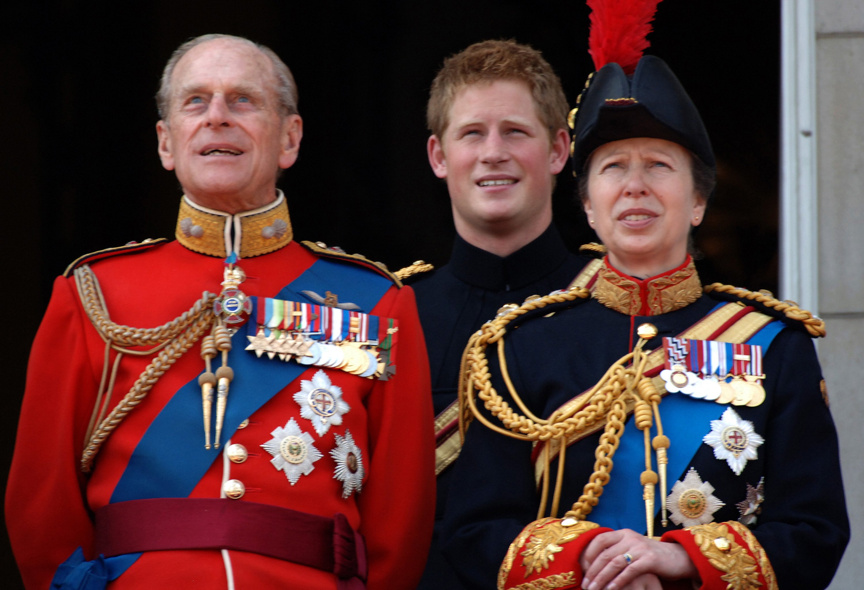 Prince Philip, Duke of Edinburgh,Prince Harry and Princess Anne on the balcony of Buckingham Palace following the Trooping the Colour ceremony on June 17, 2006Prince Philip, Duke of Edinburgh,Prince Harry and Princess Anne on the balcony of Buckingham Palace following the Trooping the Colour ceremony on June 17, 2006 | Source: Getty Images 