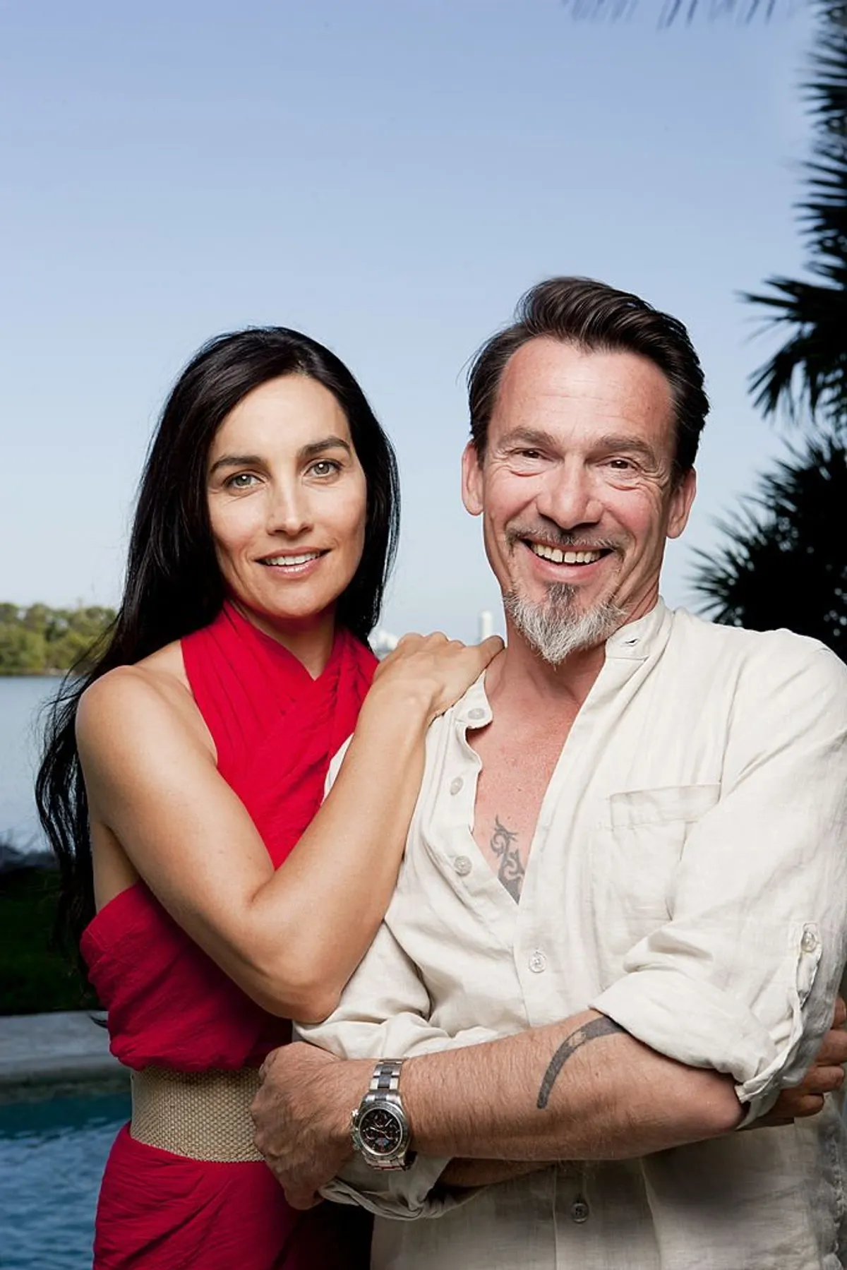 Florent Pagny et sa femme Azucena Caamaño.. | Photo : Getty Images