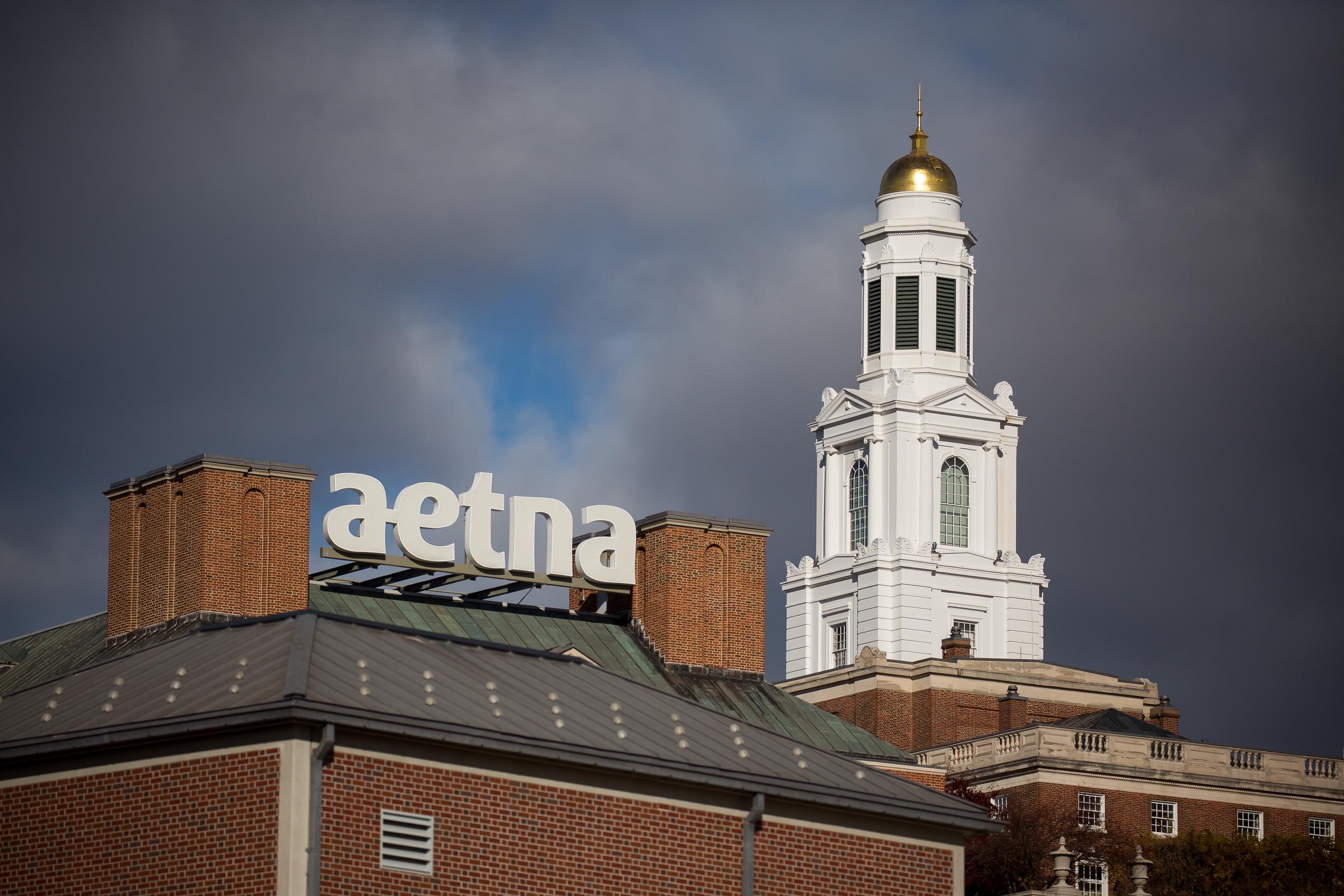 The Aetna Inc. headquarters pictured on November 22, 2016, in Hartford, Connecticut. | Source: Getty Images