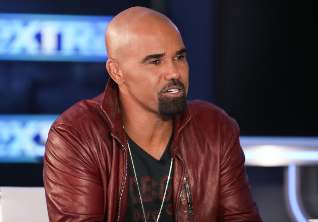 Grieving actor Shemar Moore at the Burbank set of "Extra" in October 2019.  | Photo: Getty Images