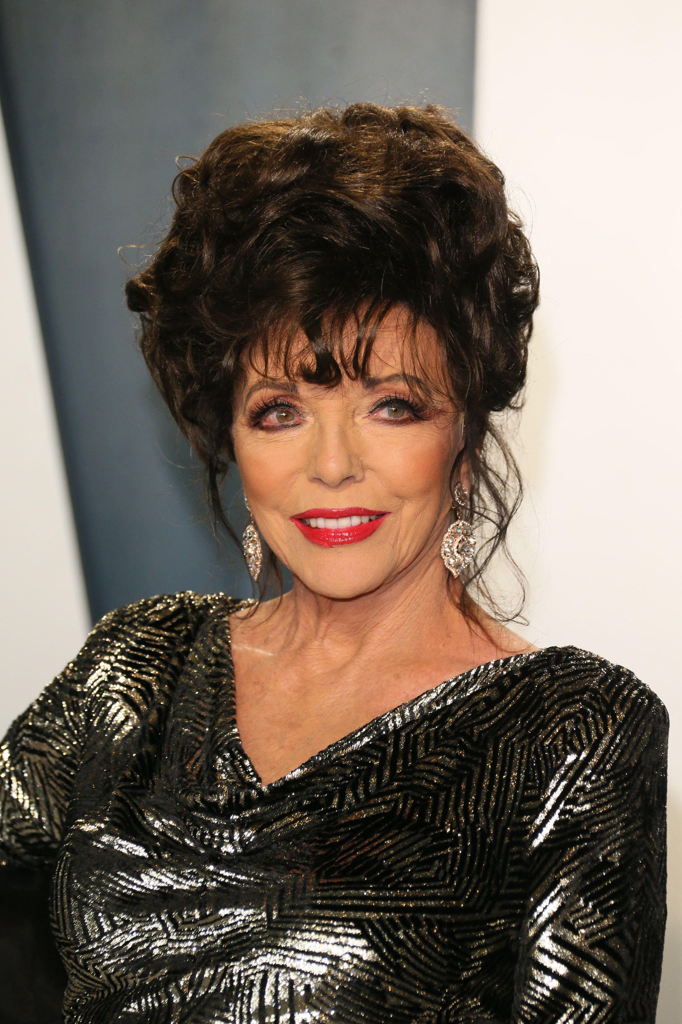 Joan Collins attended the 2020 Vanity Fair Oscar Party, hosted at The Wallis Annenberg Center for the Performing Arts in Beverly Hills, California. | Source: Getty Images