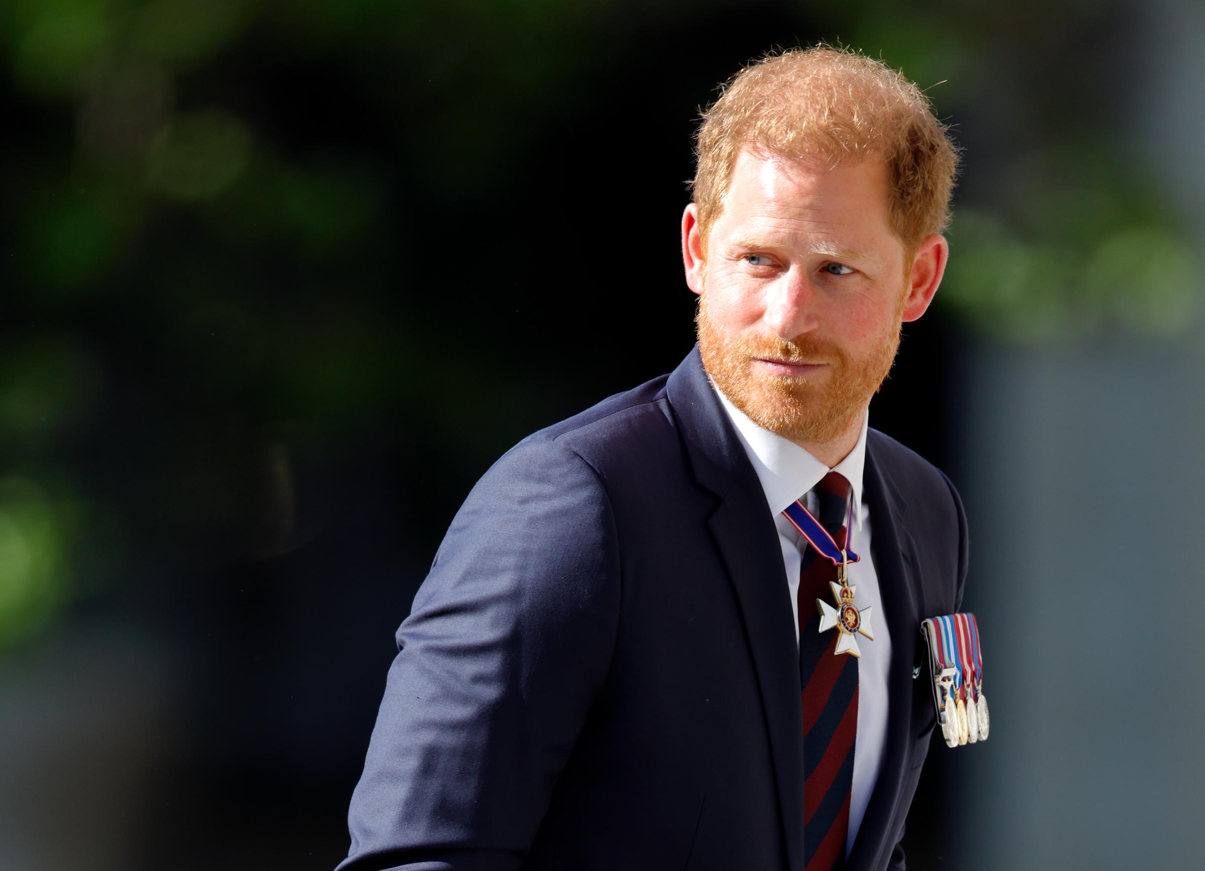 Prince Harry, Duke of Sussex attends The Invictus Games Foundation 10th Anniversary Service in London, England, on May 8, 2024. | Source: Getty Images