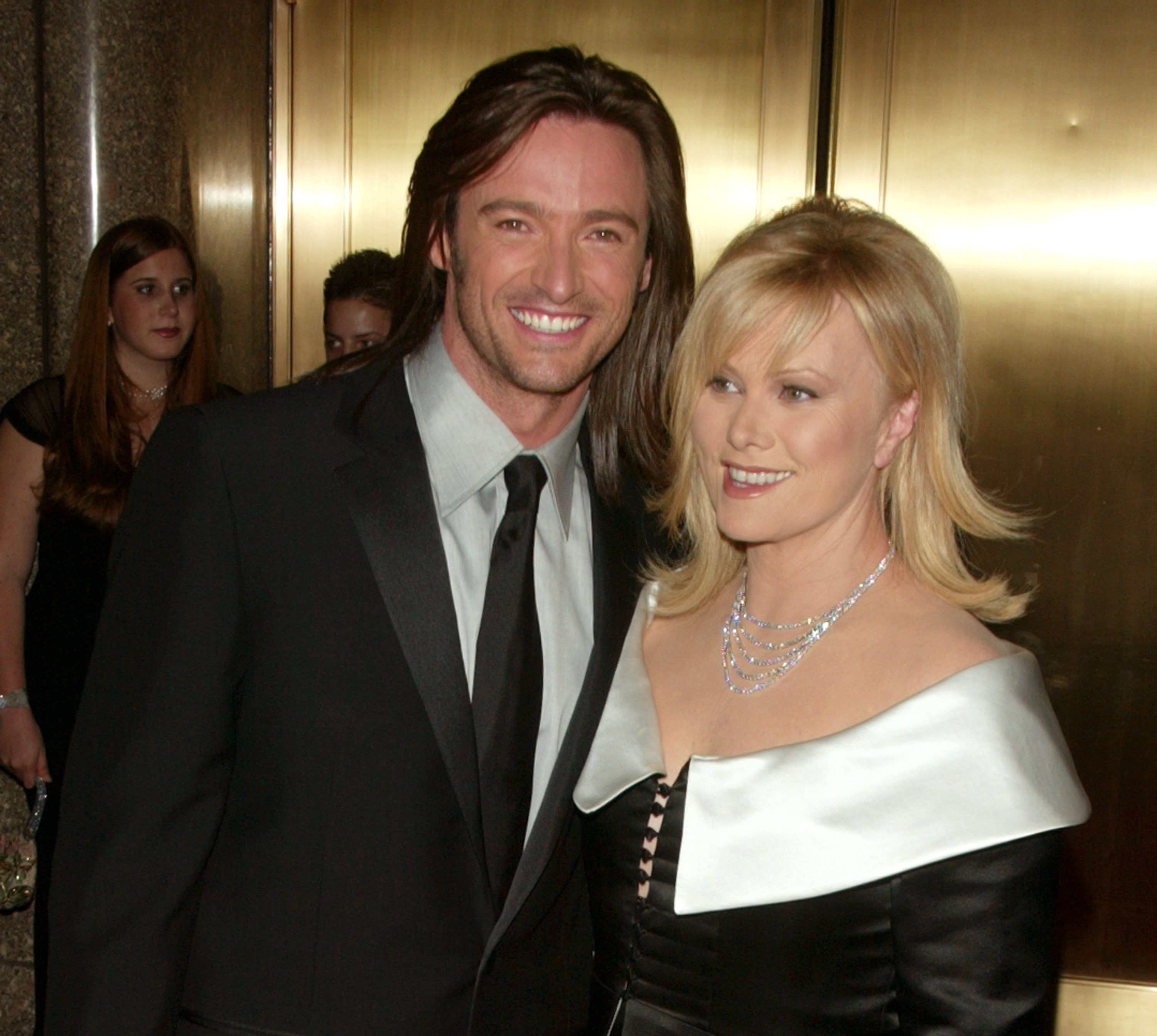 Hugh Jackman and wife Deborra-Lee Furness during the 2003 Tony Awards at Radio City Music Hall in New York City, New York | Source: Getty Images