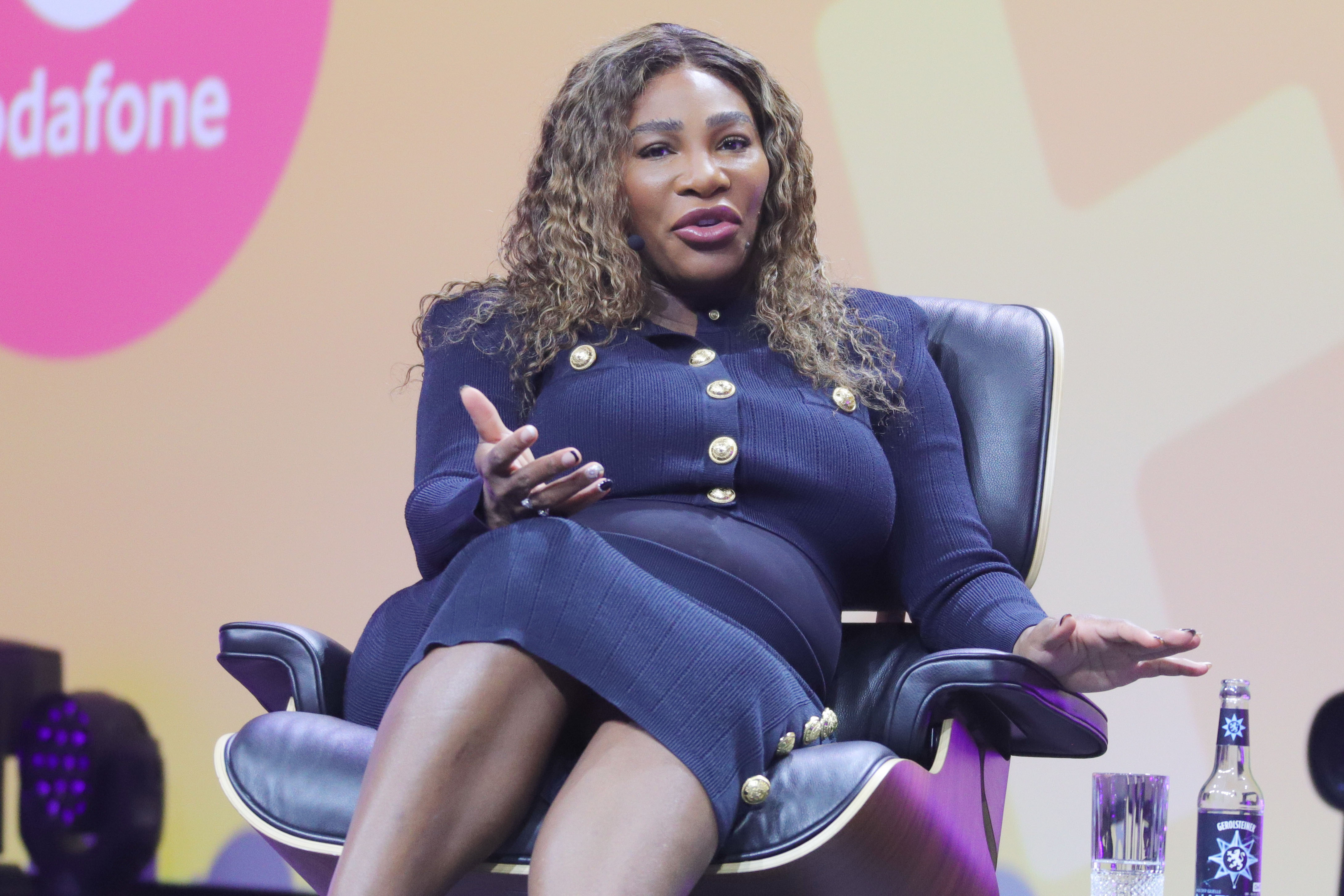 Serena Williams appeared at the OMR Festival in May 2023, in Hamburg, Germany, dressed in a stylish navy dress. She wore her long hair loose and kept her look minimal with a natural glow.