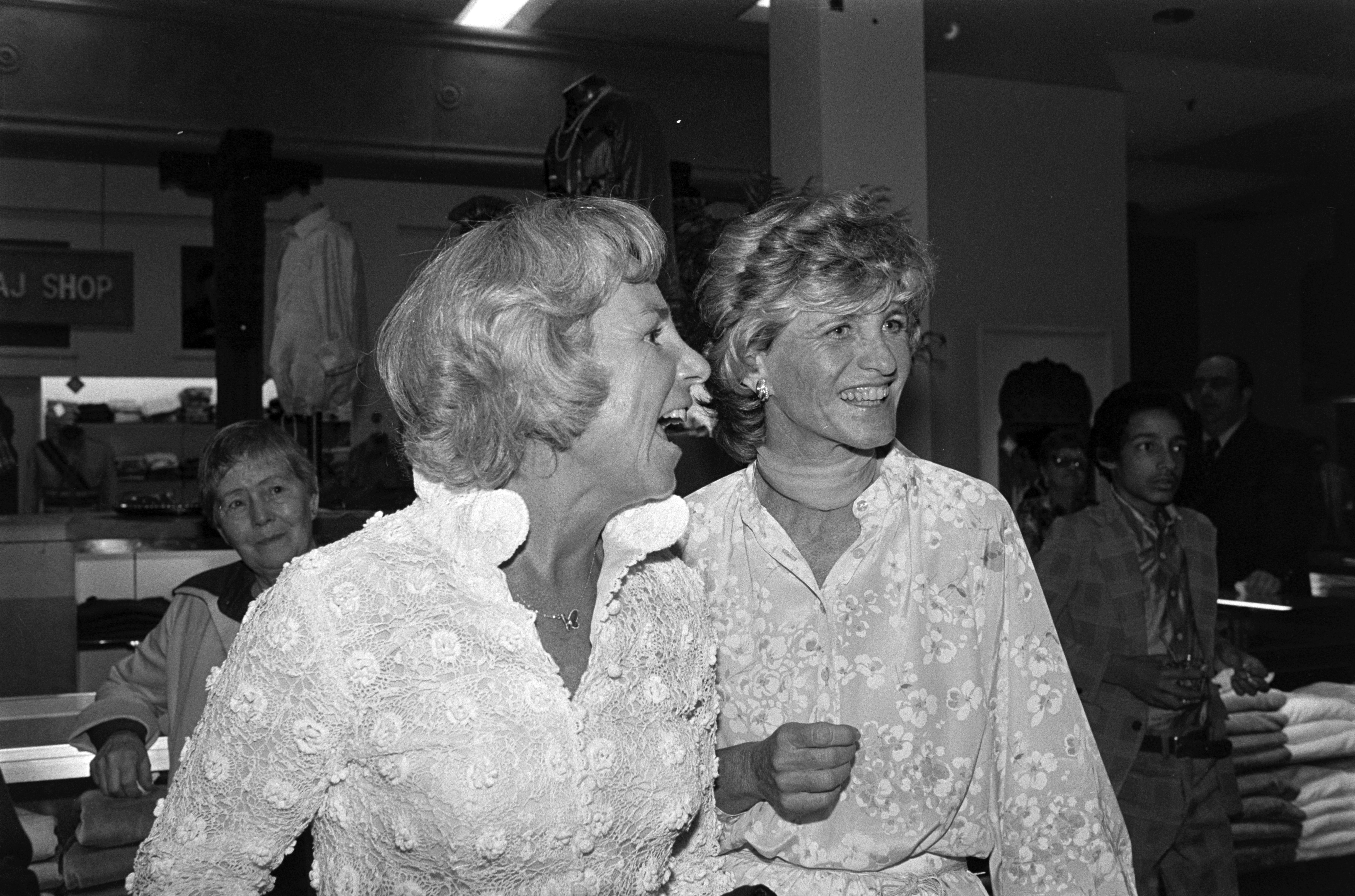 Ethel Kennedy and Jean Kennedy Smith at Bloomingdales in New York City on June 8, 1978 | Source: Getty Images