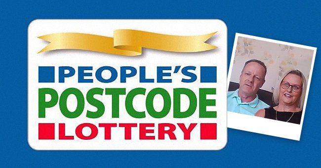 A People’s Postcode Lottery sign with a picture of Debby and Graham Gardiner. | Source: twitter.com/PPLComms