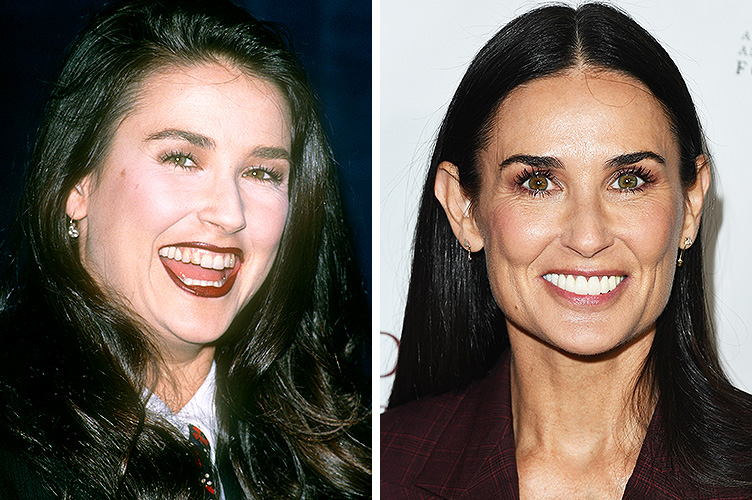 Demi Moore, March 9, 1995 | Demi Moore, October 27, 2018 | Source: Getty Images