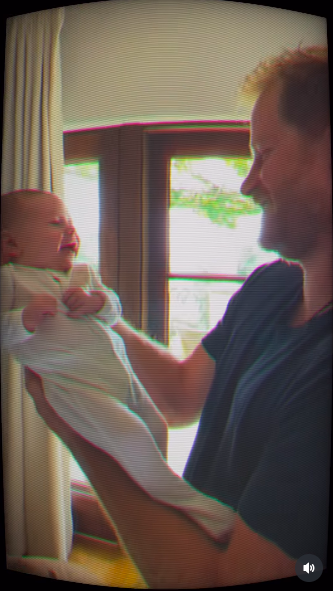 Prince Harry looking lovingly at one of his kids. | Source: Instagram/meghan