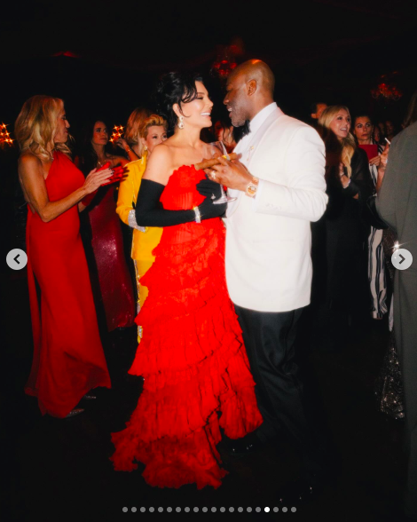 Kris Jenner and Corey Gamble sharing an intimate moment during the lavish birthday bash. | Source: Instagram/krisjenner