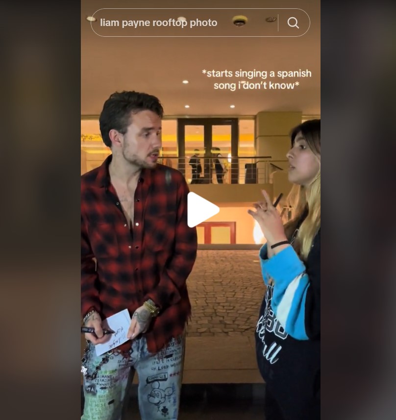 Liam Payne with fans in Argentina in a post uploaded on October 1, 2024 | Sorce: TikTok/juliii.morinigo