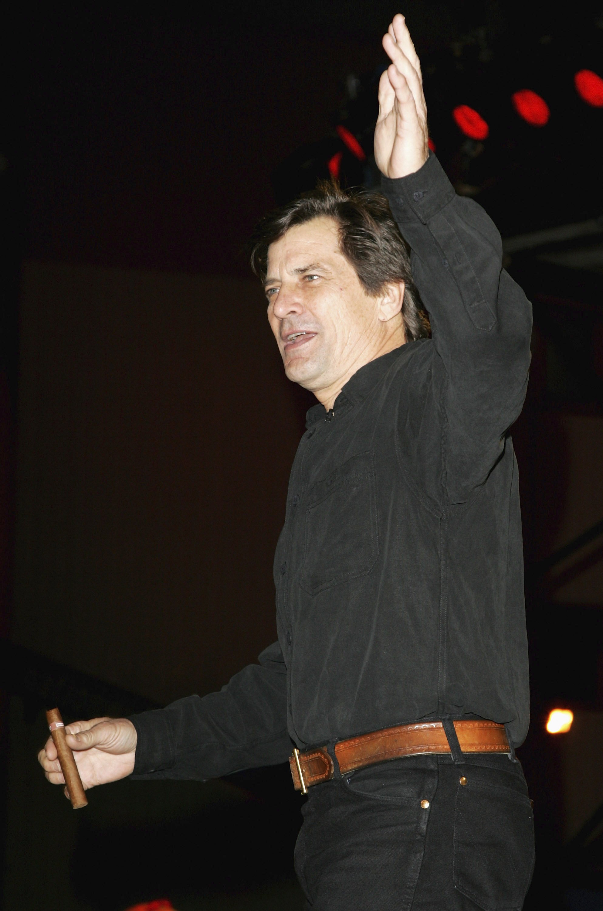 Dirk Benedict leaves the Celebrity Big Brother House, having been evicted during the grand final of series | Source: Getty Images