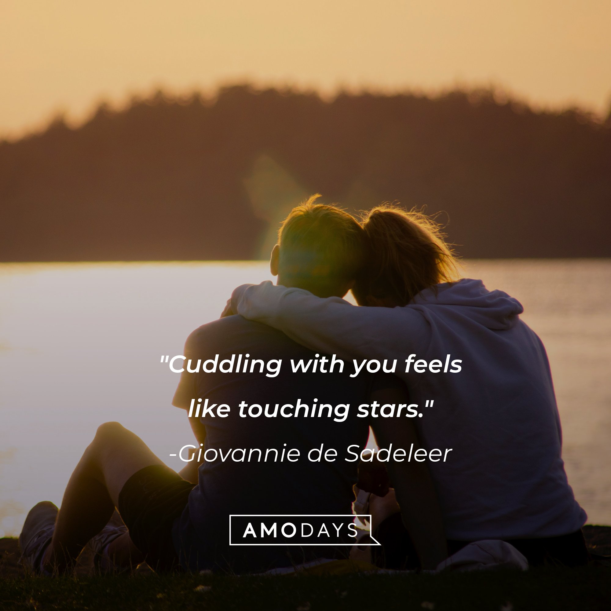 Giovannie de Sadeleer's quote: "Cuddling with you feels like touching stars." | Image: AmoDays