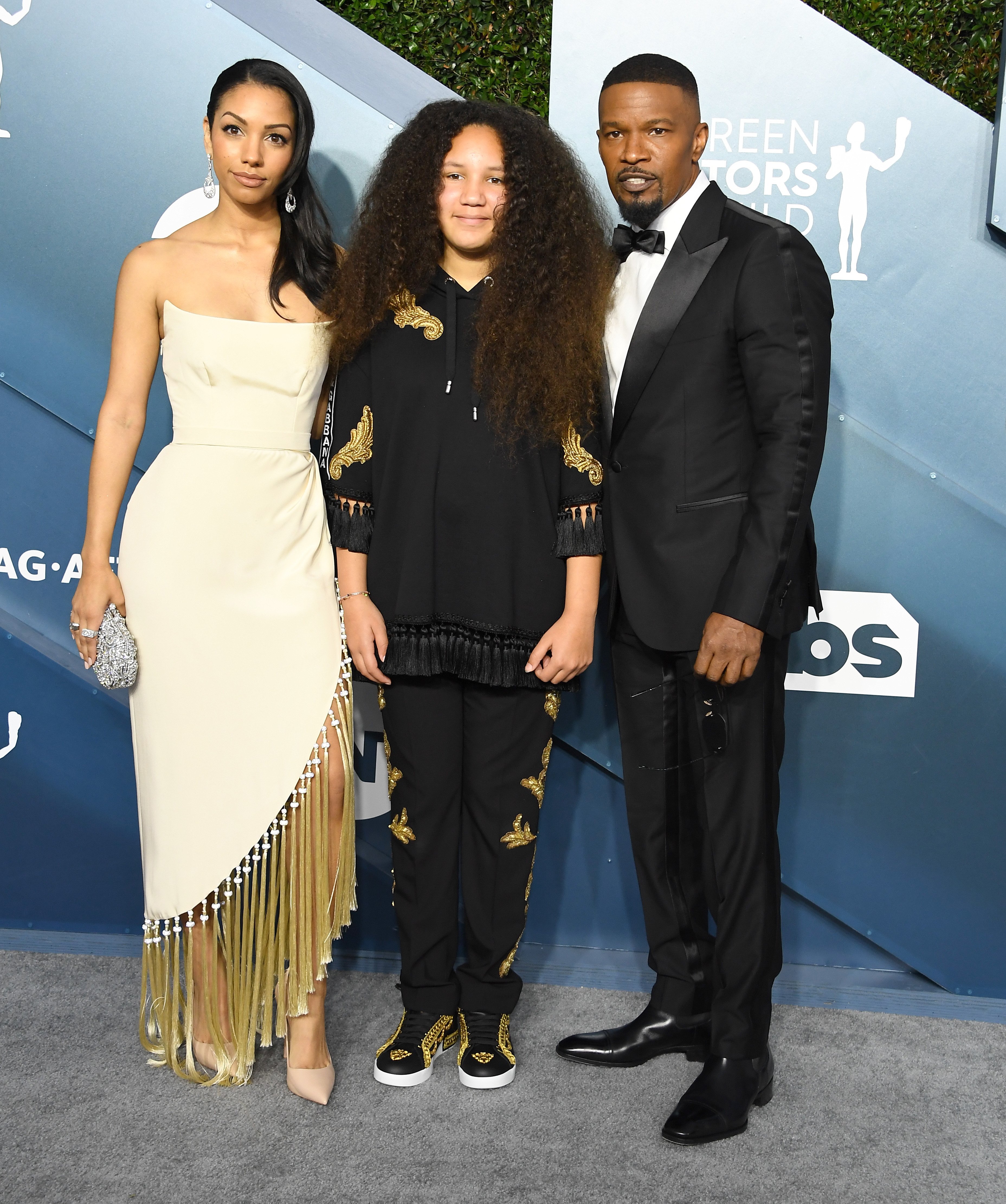Corinne Foxx, Annalise Bishop, and Jamie Foxx at the 26th Annual Screen Actors Guild Awards on January 19, 2020 | Source: Getty Images
