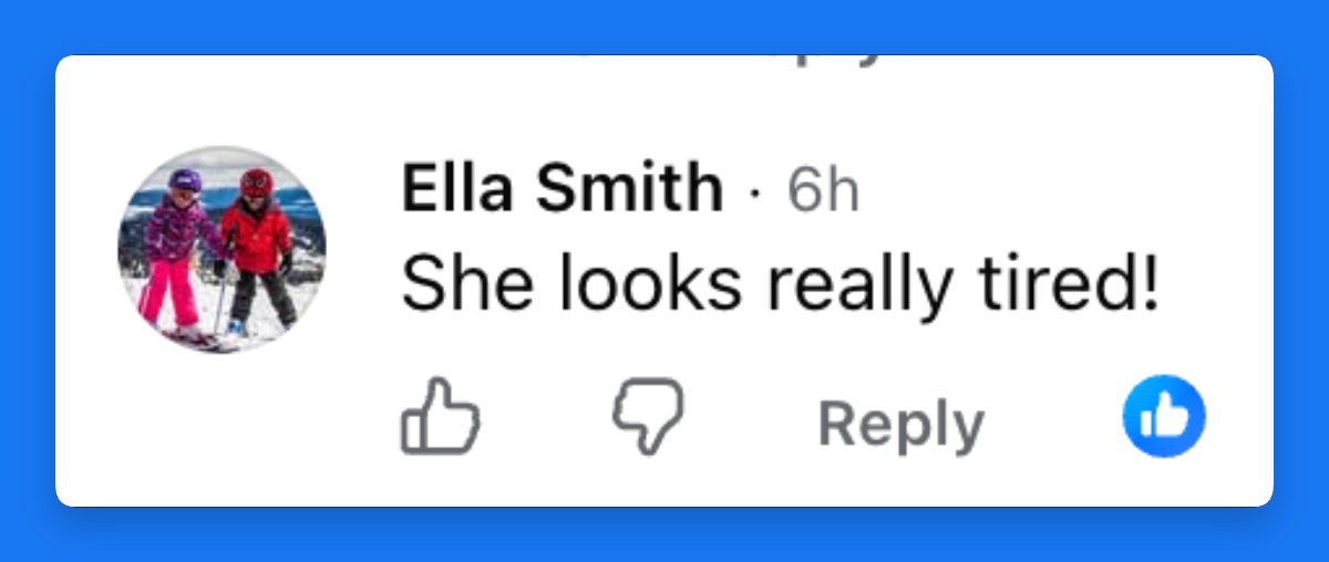 One social media user commented on Katie Holmes' appearance after photos of her outing were shared online. | Source: Facebook/peoplemag