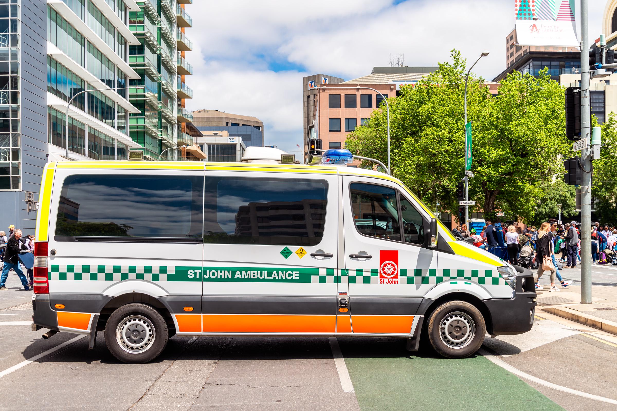 A St John Ambulance car on a street in Australia on November 9, 2019 | Source: Getty Images