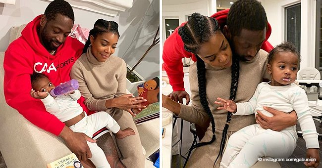 Dwayne Wade and Gabrielle Union Read a Story to Daughter Kaavia in Pics ...