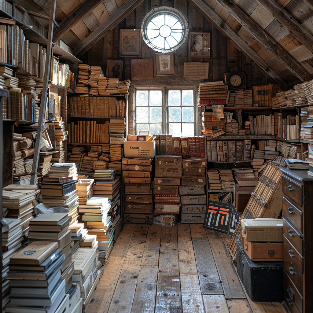 A cluttered attic | Source: Midjourney