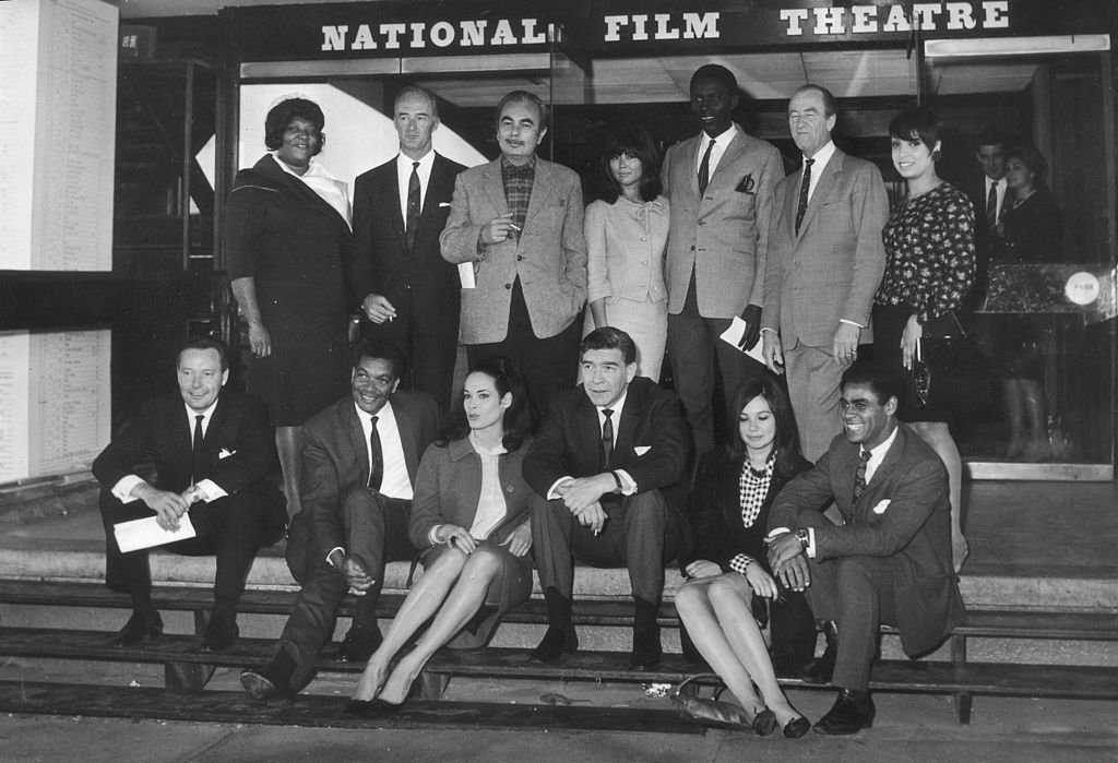  A line-up of international thespians including Johnny Sekka at the National Film Theatre in London, during a press preview of the Commonwealth Film Festival on 12th September 1965. | Photo: Getty Images