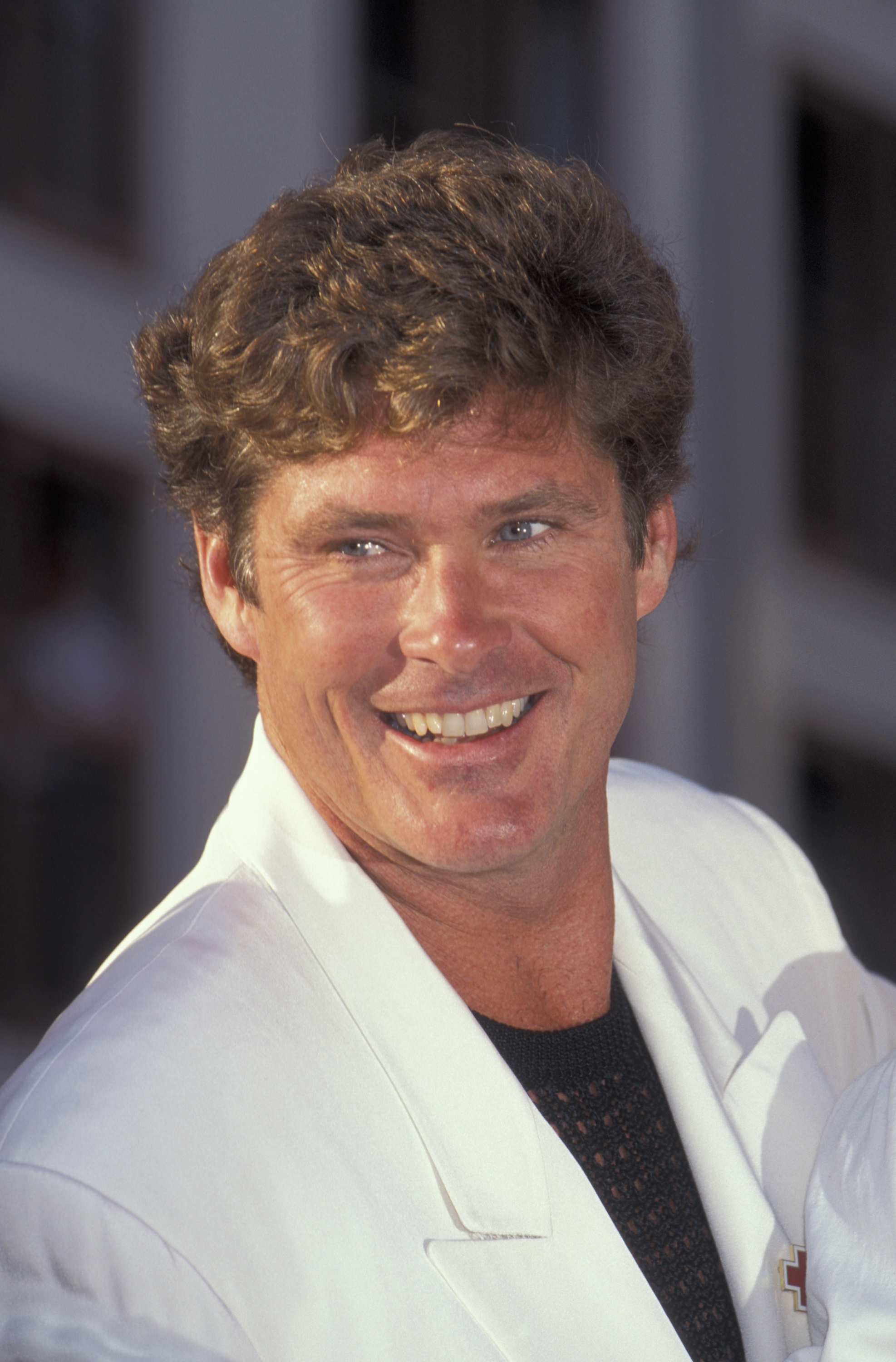 David Hasselhoff during the Baywatch Cast Honored by The Red Cross at Loews Santa Monica Beach Hotel on July 22, 1995, in Santa Monica, California.