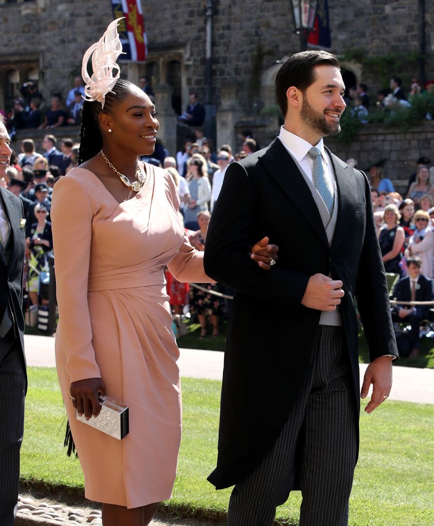 Serena Williams and Alexis Ohanian arrive for the wedding ceremony of Britain's Prince Harry and US actress Meghan Markle at St George's Chapel, Windsor Castle on May 19, 2018 in Windsor, England | Photo: Getty Images