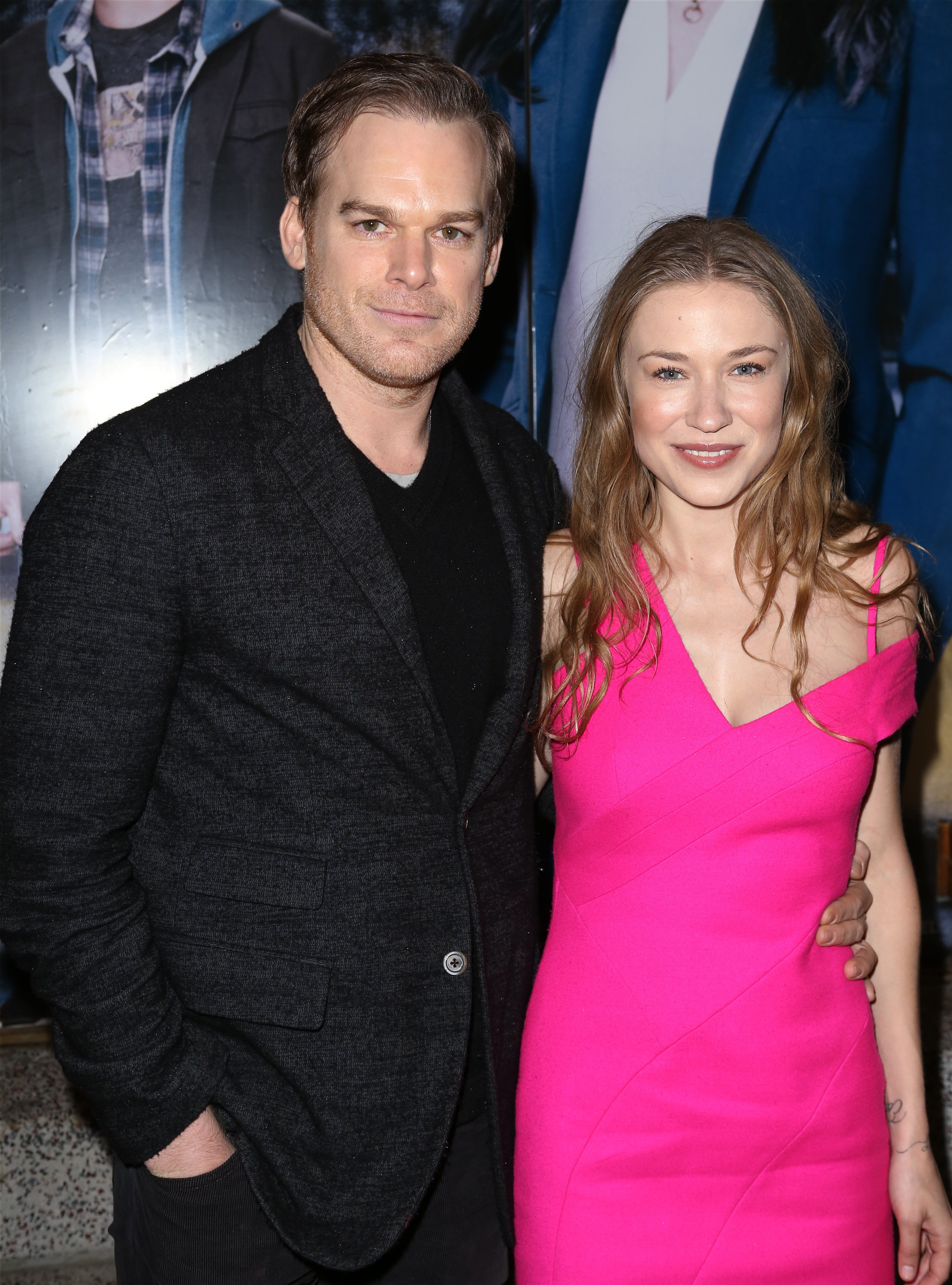 Michael C. Hall and Morgan MacGregor walk the red carpet at the "If/Then" Broadway Opening Night at Richard Rodgers Theatre on March 30, 2014 in New York City | Source: Getty Images