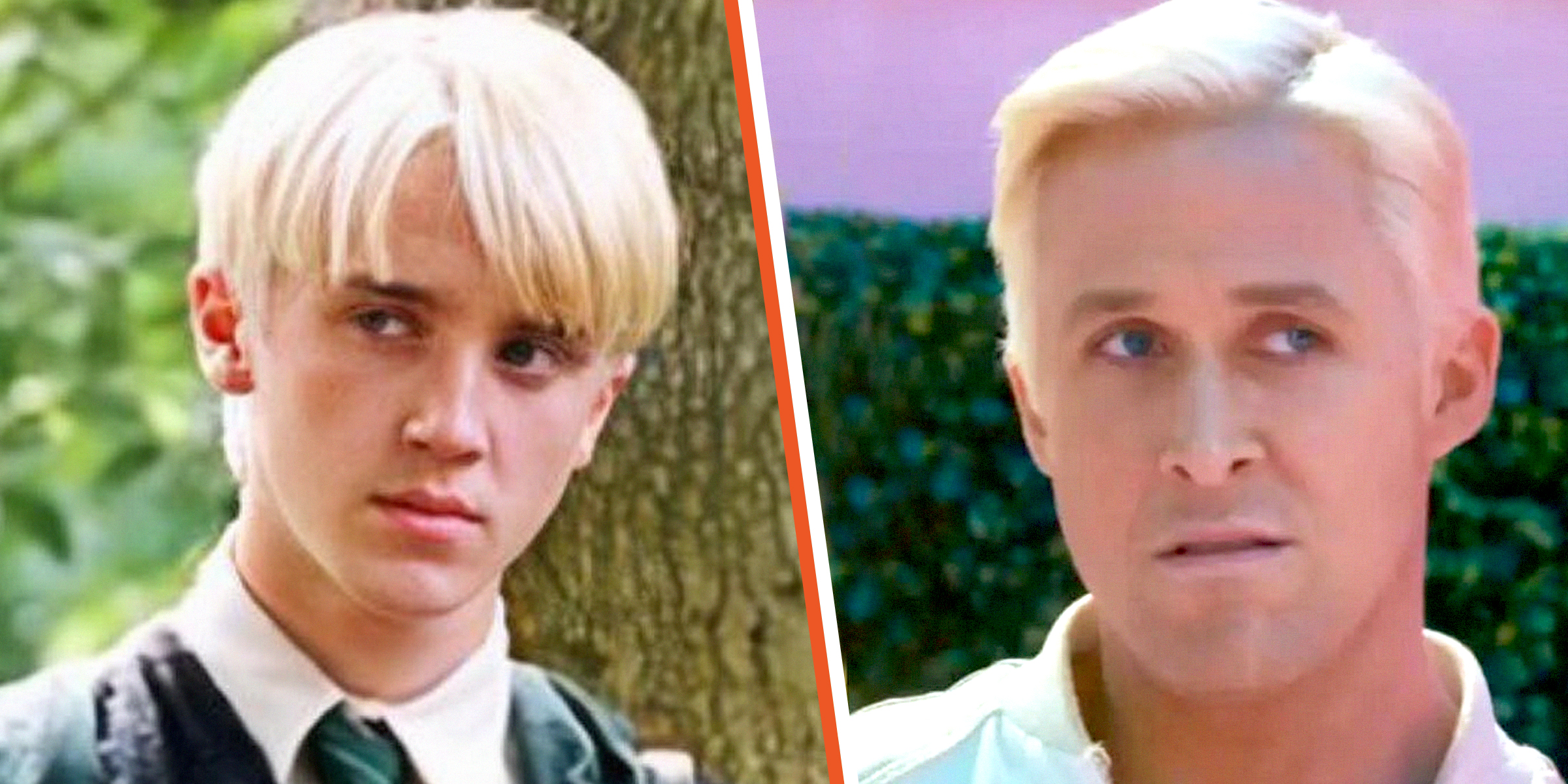 Tom Felton as Draco Malfo. | Ryan Gosling as Ken | Source: Instagram/t22felton