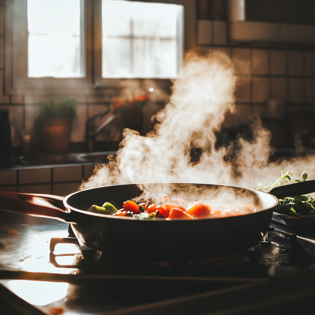 A pan on a stove | Source: Midjourney