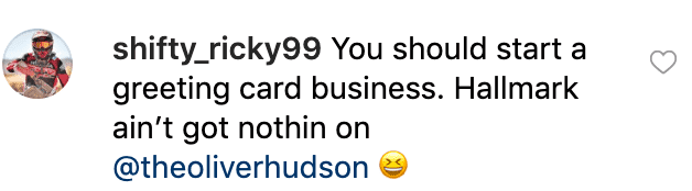 Fan's comment on Oliver Hudson's photo. | Source: Instagram/theoliverhudson