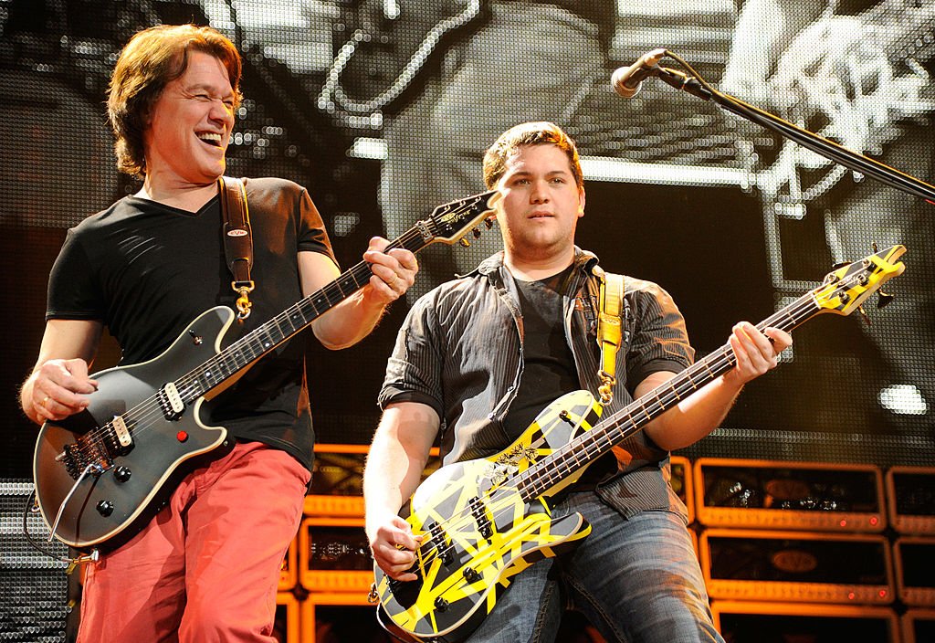 Eddie Van Halen and Wolfgang Van Halen perform during "A Different Kind of Truth" tour at Madison Square Garden on February 28, 2012 | Photo: Getty Images