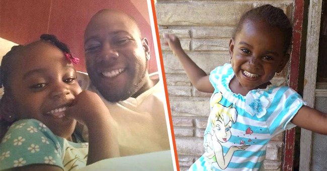 [Left] Terry Achane with his daughter; [Right] A smiling Teleah. | Source: facebook.com/SupportTerryAchane
